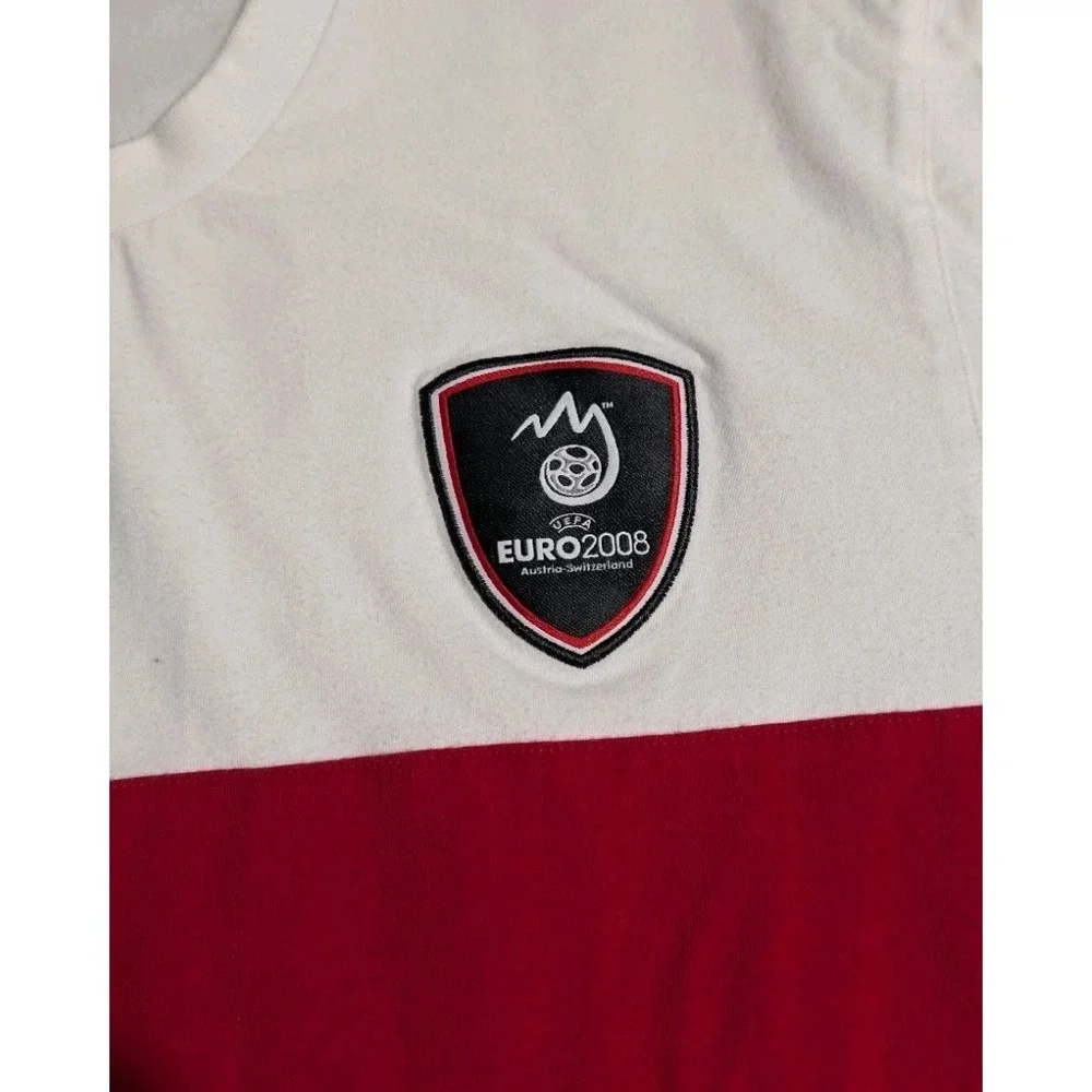 Adidas UEFA Euro 2008 Austria Switzerland T Shirt Mens XL White Soccer Tee